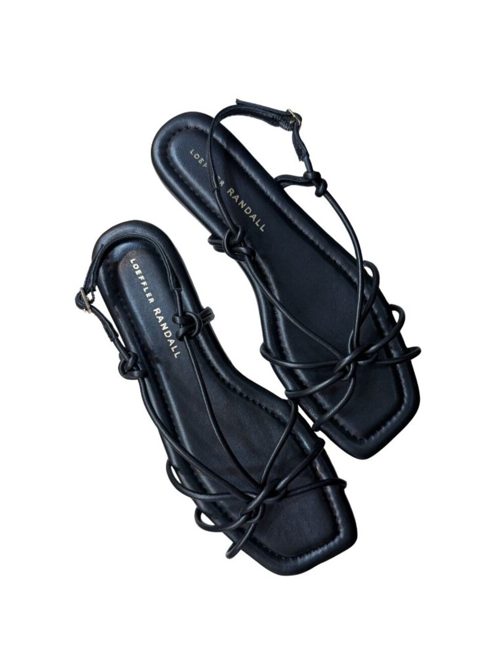 Loeffler Randall Karly Black Leather Strappy Sandal NEW $250 Sz 7.5